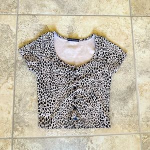 Brandy Melville - Button Down Crop Top - Size OS